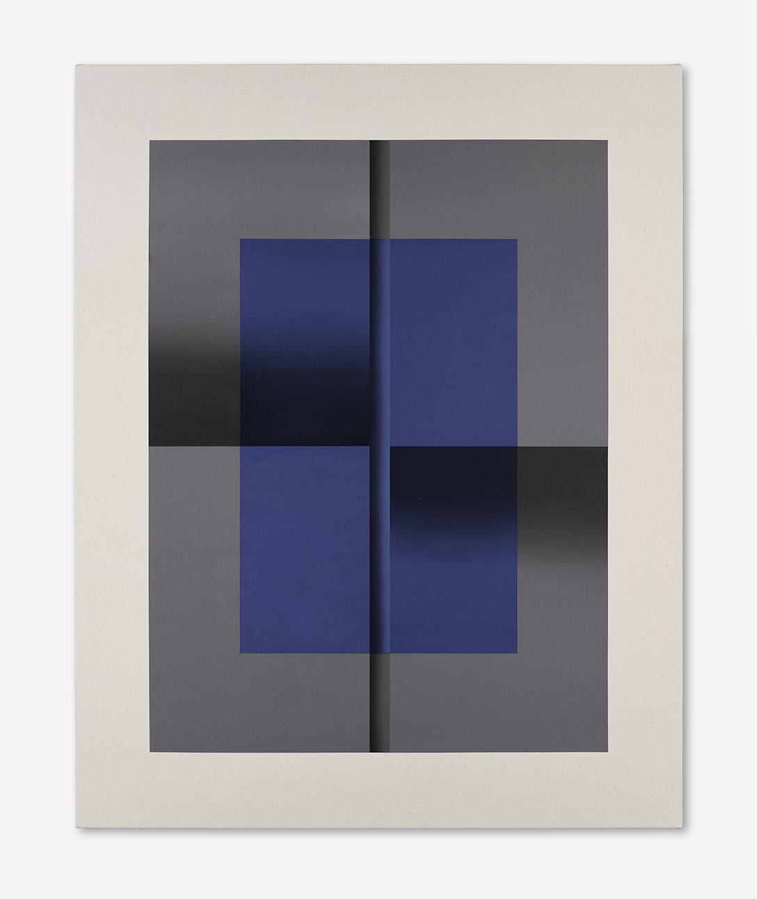 Senem Oezdogan, Blue on Brown I, Acrylic on Canvas, 40x50 inches, 2018