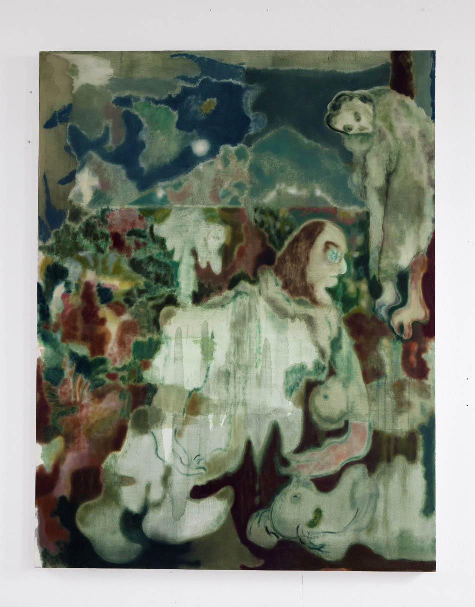 Maja Ruznic, Mokosh Nursing Jarilo and Morana, 2018, oil on canvas, 78x60 inches