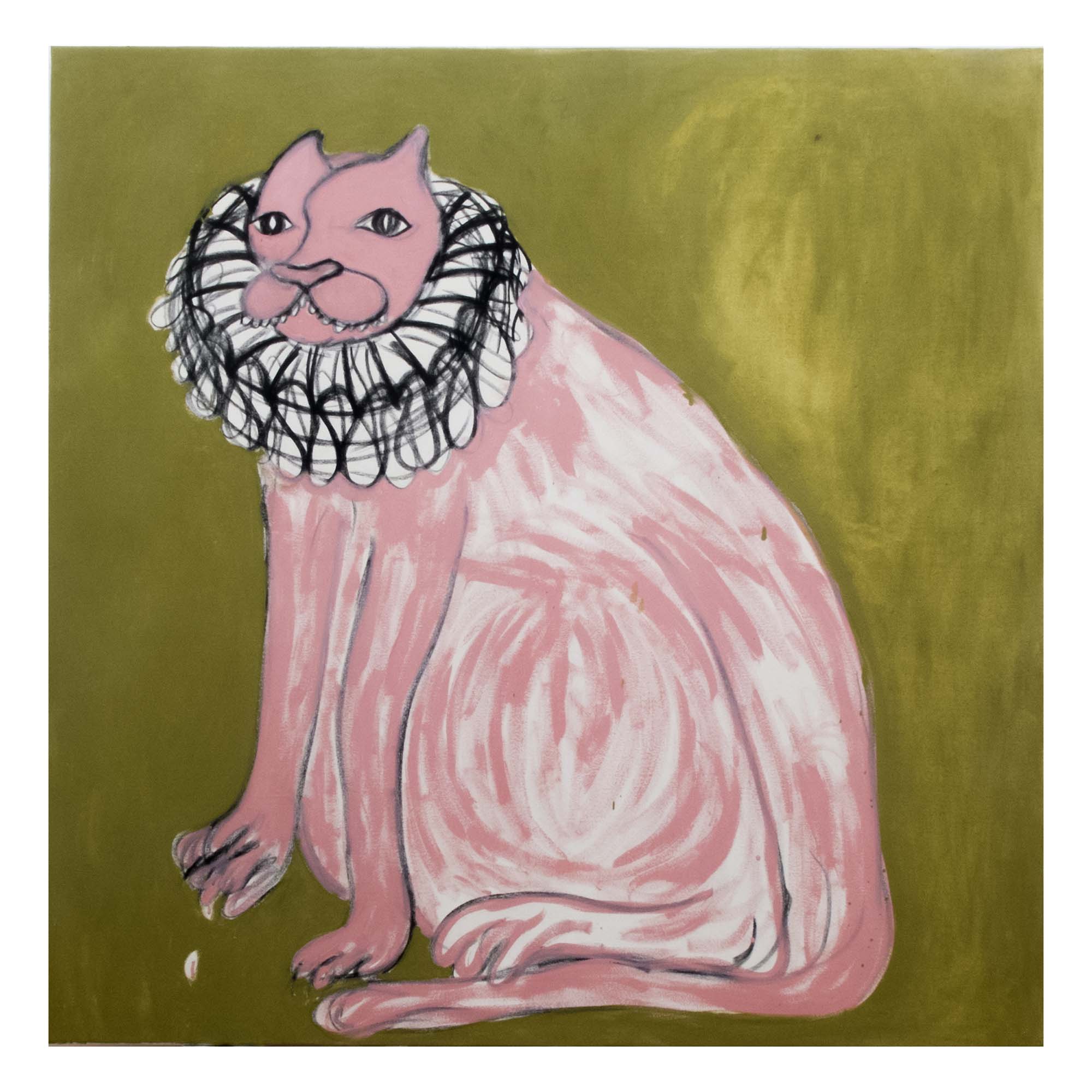 Sophie Vallance, 'King Botoño II' Oil and Charcoal on Canvas 130x130cm 2017